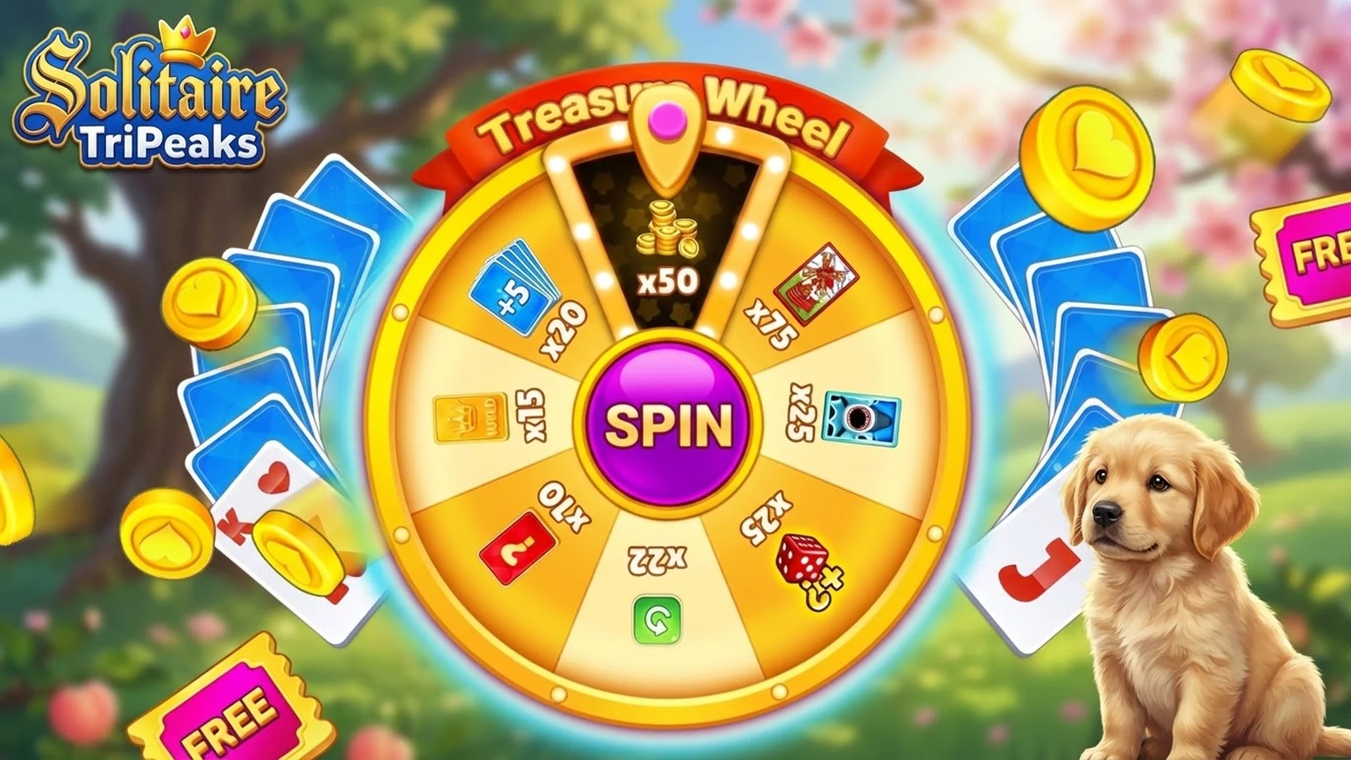 Solitaire Farm: TriPeaks screenshot